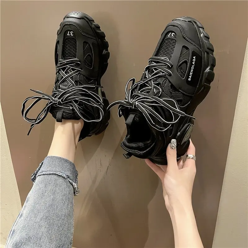 Brand Design Chunky Sneakers dla kobiet buty 2022 damskie kolorowe buty oddychające lekkie damskie buty dla taty klasyczne buty