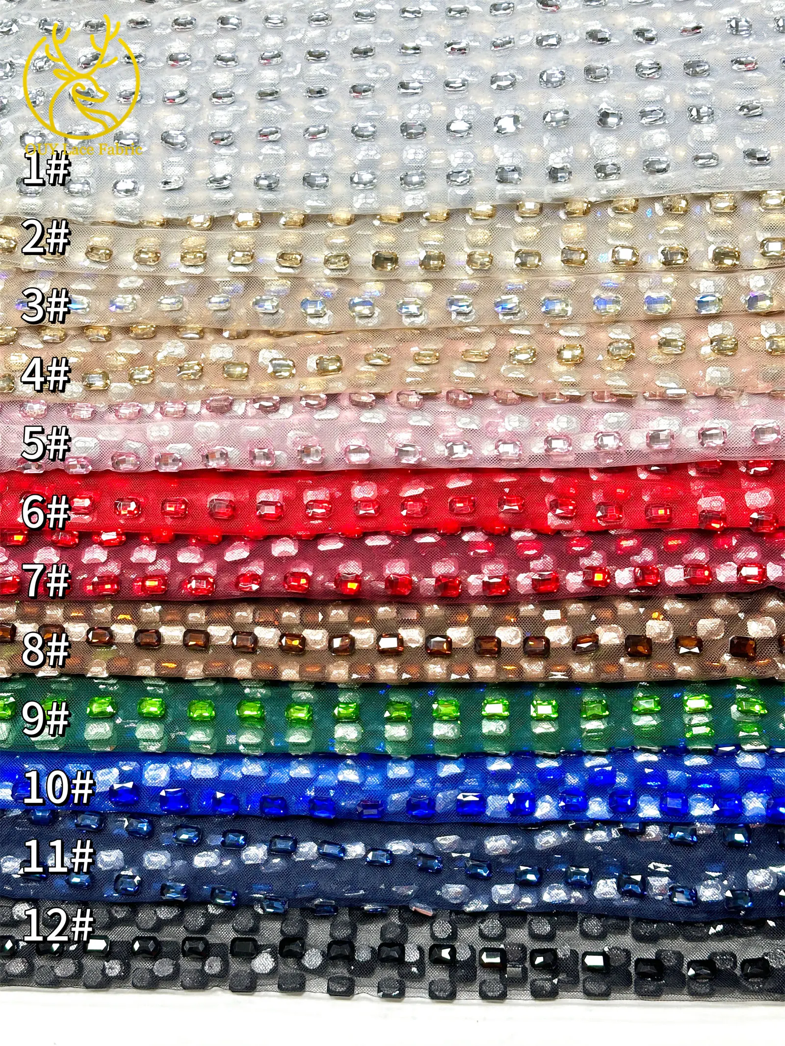 Luxuriöser schwerer Stein-Spitzenstoff, grün, 2026, hochwertiger nigerianischer afrikanischer Tüll-Spitzenstoff, geeignet für Damen-Partykleider – Detail 21
