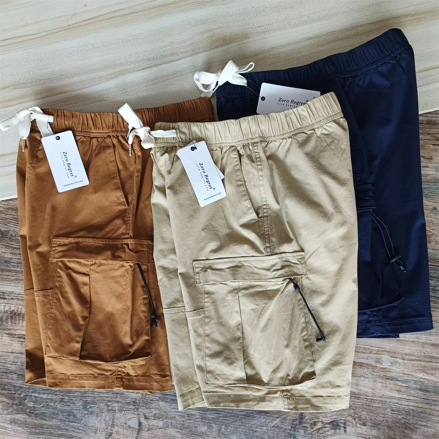 

Американская рабочая одежда в стиле ретро, мужские летние повседневные прямые брюки «пять четвертей», простые хлопковые брюки до середины икры