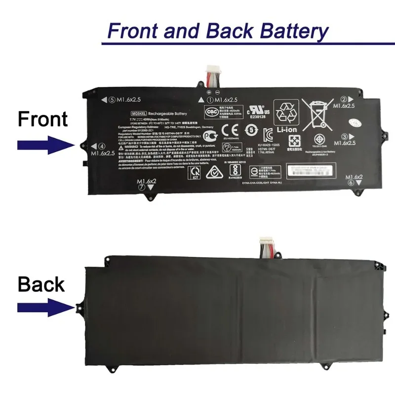 7.7V 5195mAh MG04XL for Hp Elite X2 1012 G1 Series 812060-2B1 812060-2C1 812205-001 HSTNN-DB7F Laptop Battery