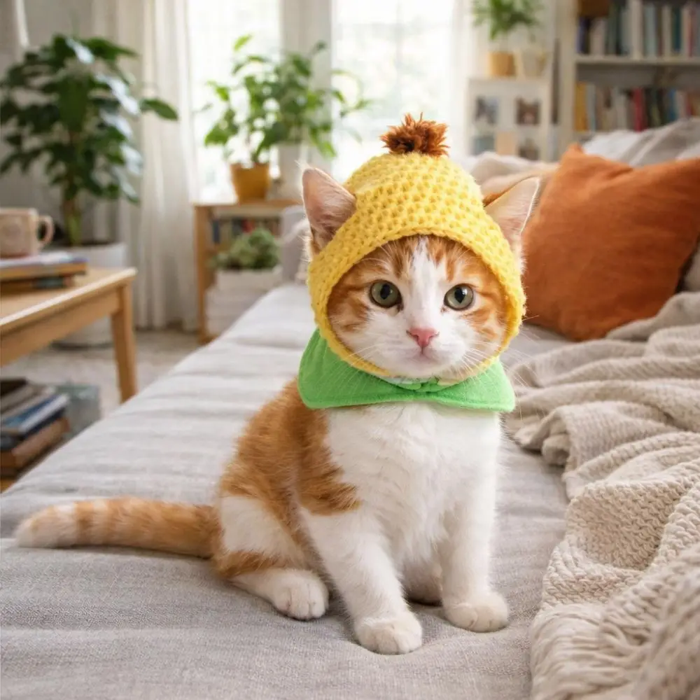 

Pet Supplies Warm Pet Corn Hat Cute Comfort Cat Head Cover Soft Funny Pet Headgear Small Dogs Cat