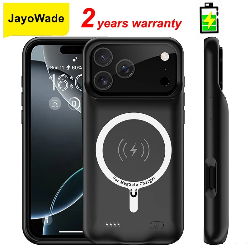 

Чехол для зарядного устройства емкостью 10000 мАч для iPhone 17 Pro Max Power Bank, магнитный чехол для беспроводной зарядки для iPhone 17 Air Power, чехол