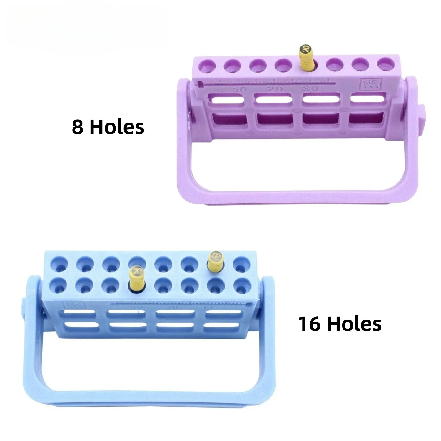 1Pc 8/16 Holes Dental Endo Files Holder 3 Colors Endo Stand Endo Tray For Endodontic Files Organizer Endo Box