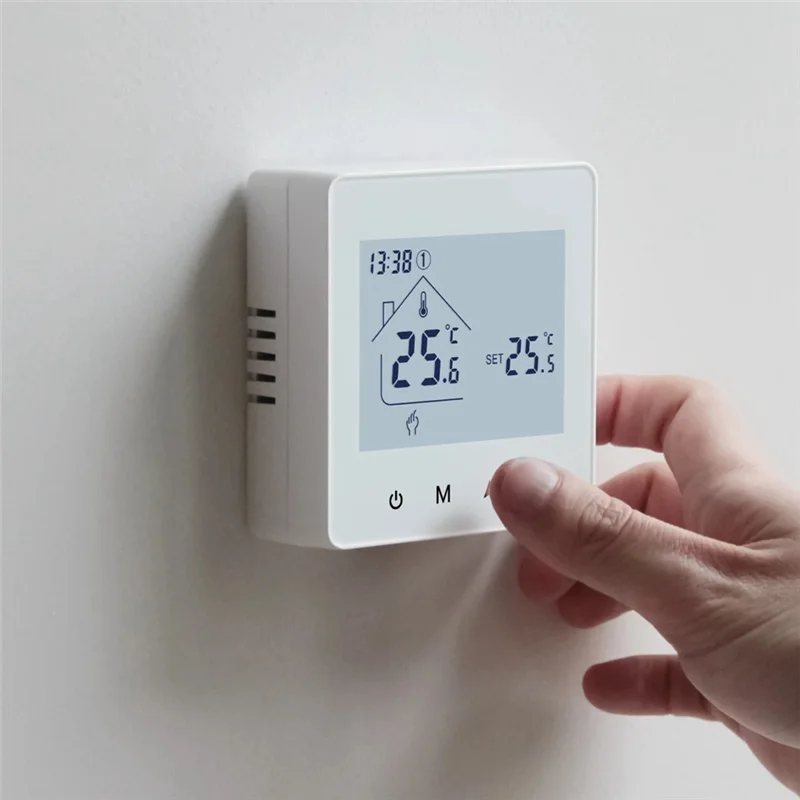 Tuya Smart Wireless Thermostat For Gas Boiler Room Heating RF Home Temperature Controller Programmable Thermostat(B) Easy To Use