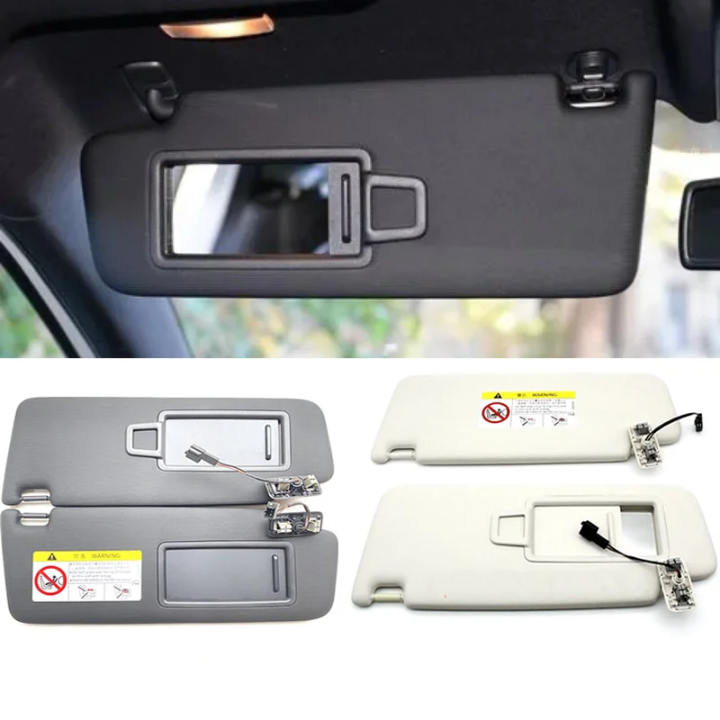 Schwarz-grau-beiges Sonnenblenden-Panel mit Schminkspiegel für VW Golf 7 SportsVan Jetta MK7 T-Cross Passat B8 CC E-Golf T-Roc