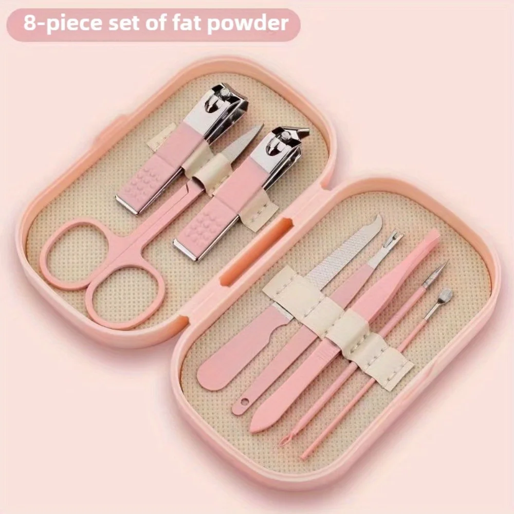 Zestaw kosmetyczny z plastikowego pudełka, uroczy zestaw obcinacz do paznokci, domowe nożyczki do paznokci dla kobiet, obcinacz do paznokci dla studentów