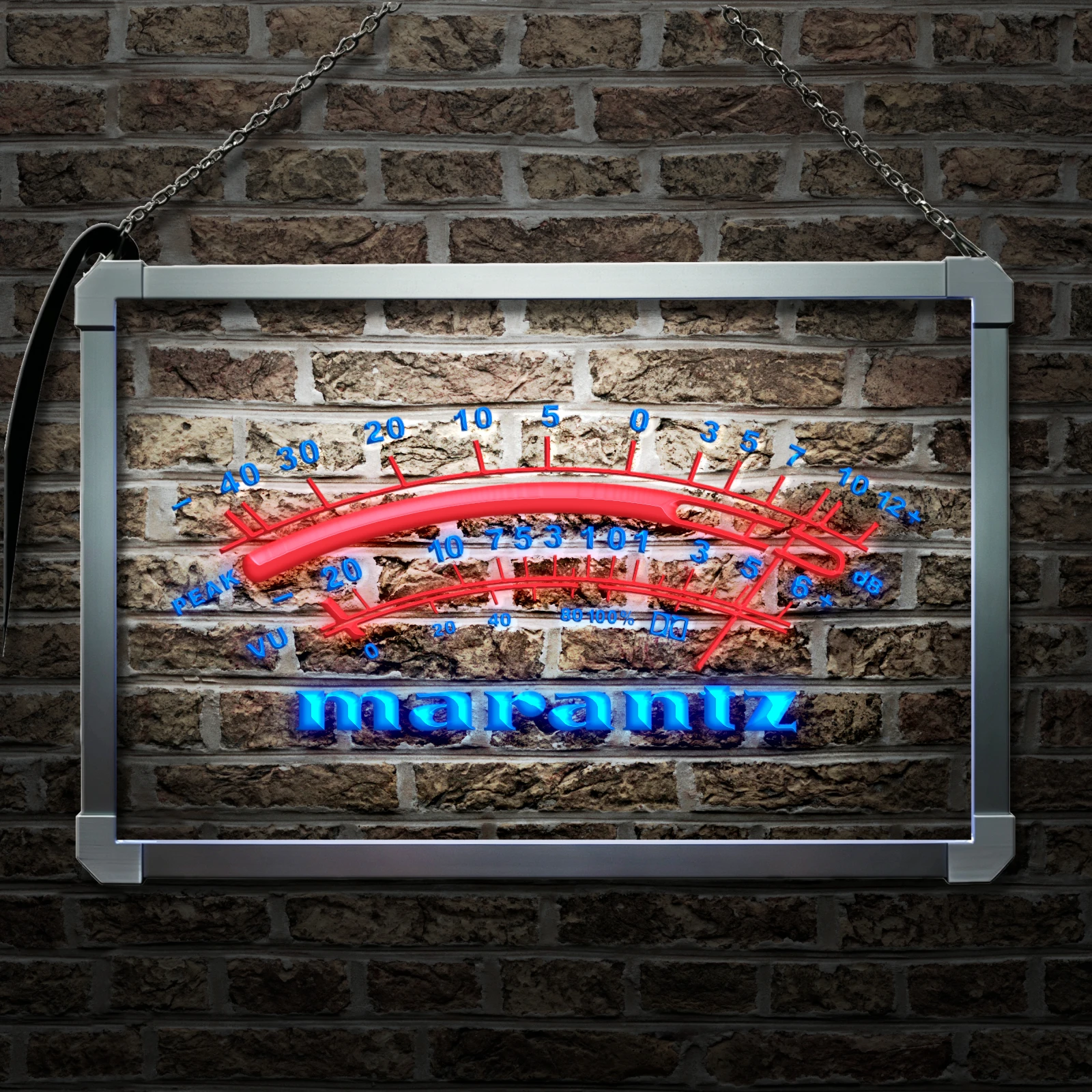Marantz Peak VU dB-LED Neon Sign with Independent Dual Color Control,Wall Decor Light for Party Wedding Shop
