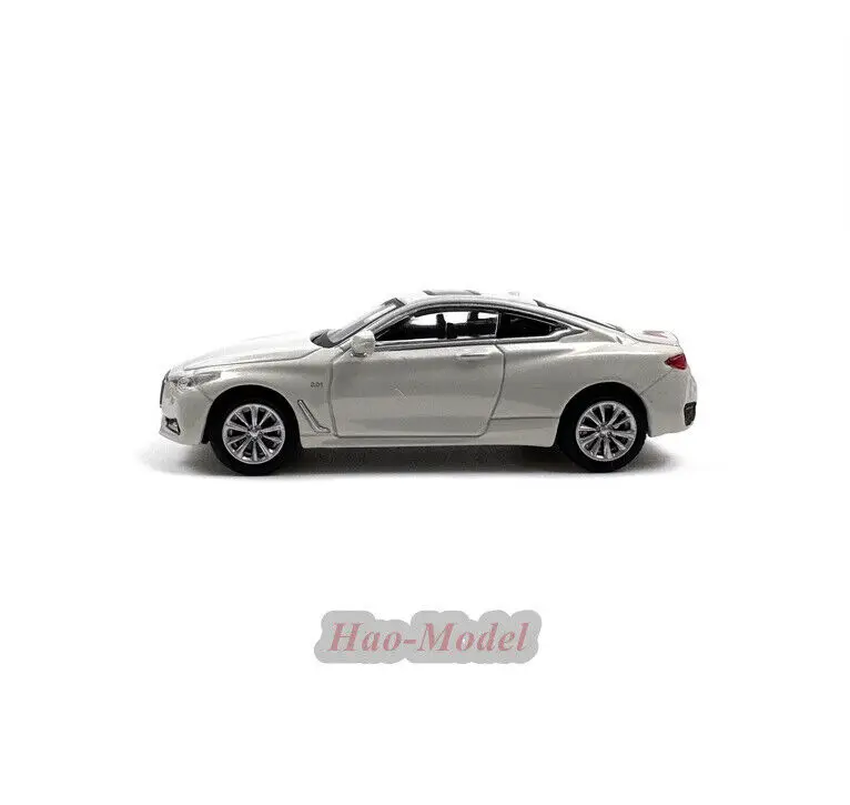 1/64 para Infinit Q60 S aleación Diecast metal modelo coche simulación niños juguetes niños regalos de cumpleaños Hobby colección de exhibición blanco