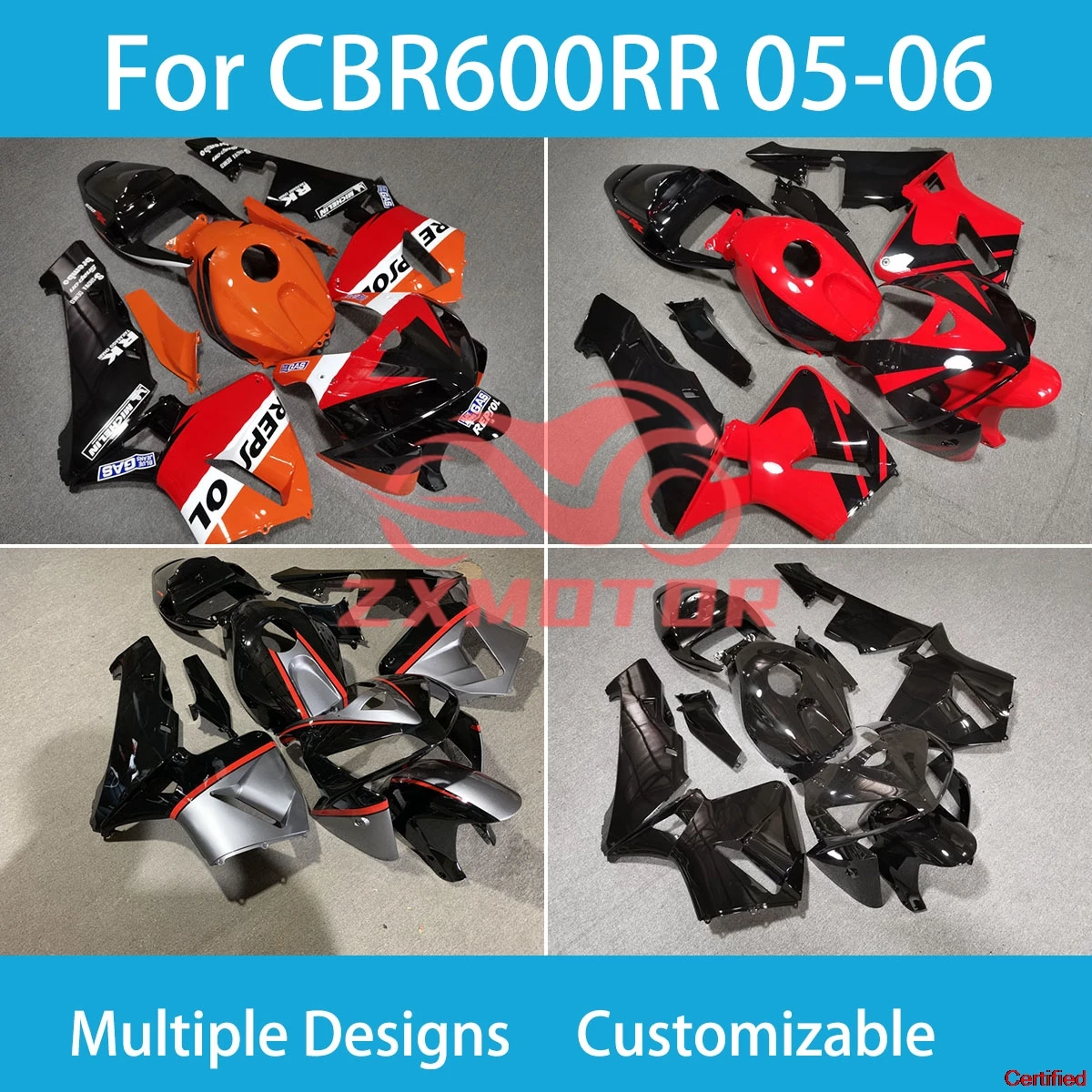 

Dirt Bike Fairng Kit CBR600RR 05 06 Refitting Customized Shell Fairings for Honda CBR600RR 2005 2006