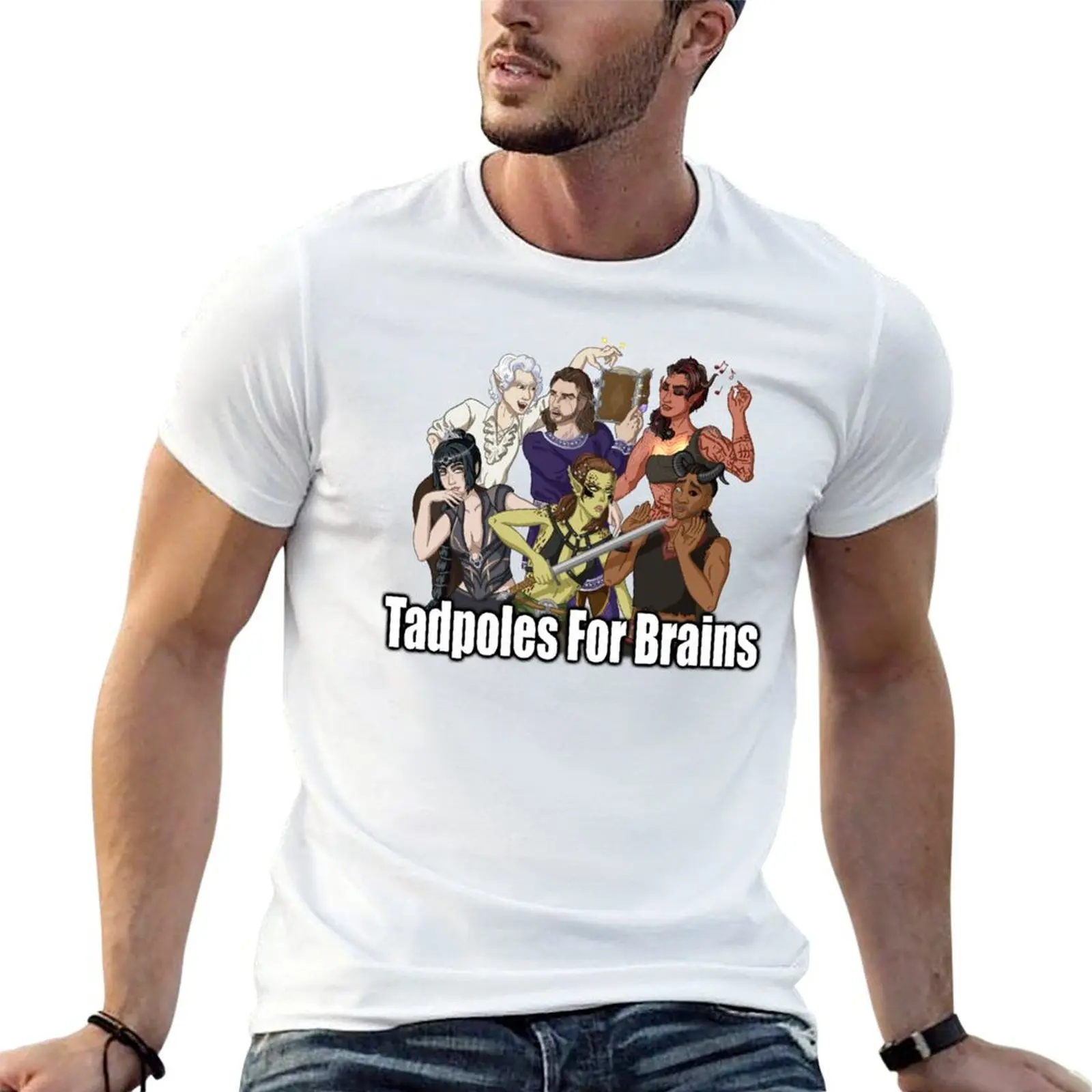 

BG3: Tadpoles for Brains T-Shirt t shirts for man cotton funny t shirt man designer T-Shirt