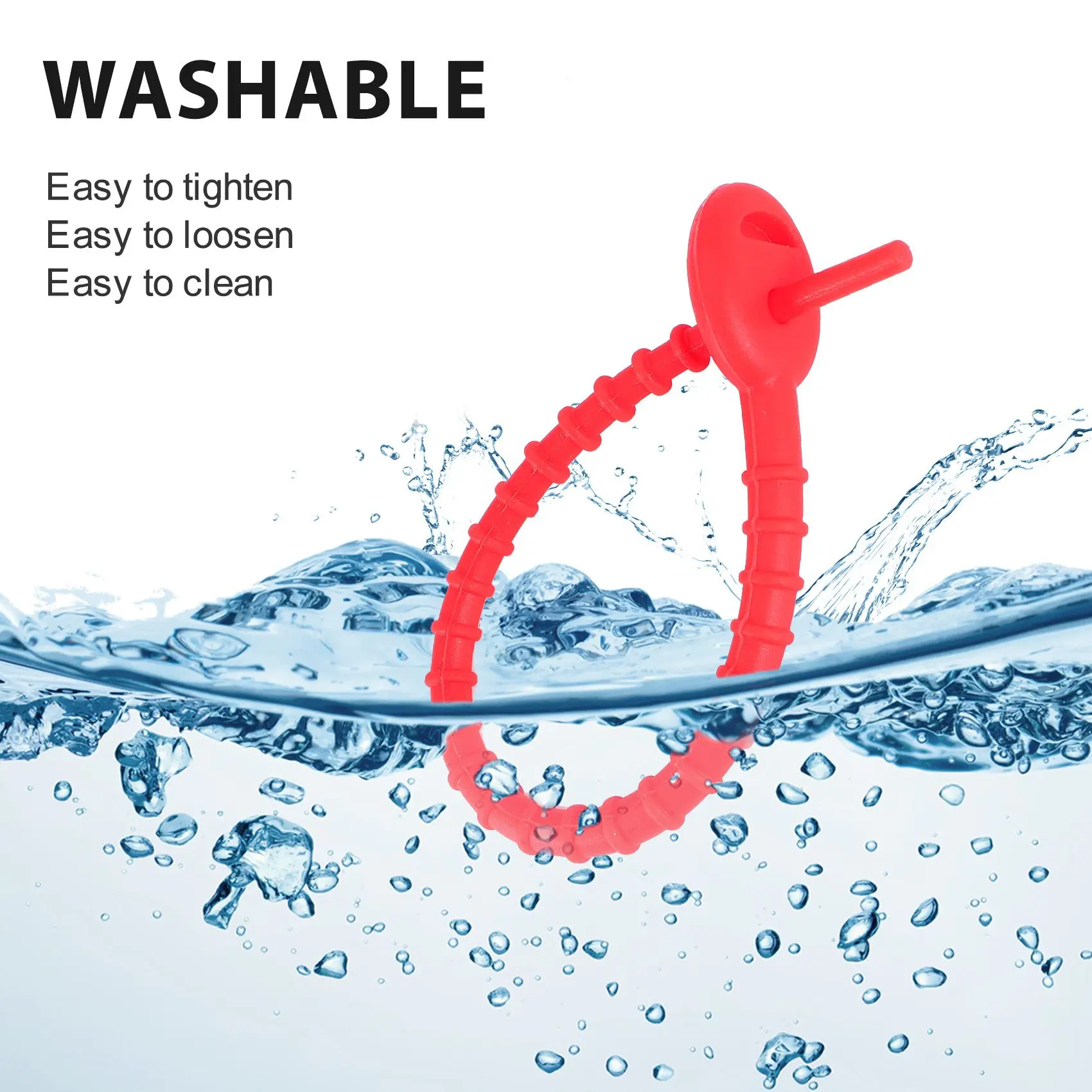 20 ชิ้นซิลิโคนสายผูก, ผูกซิปทนทาน, คลิปซีลถุง, สายรัด, ผูกขนมปัง, ยางผูกบิดสําหรับโฮมออฟฟิศร้อน