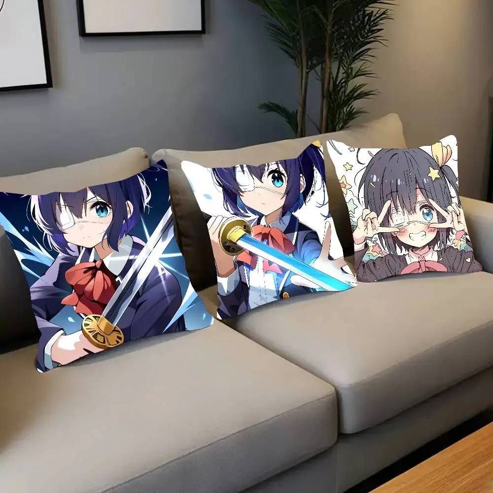 Takanashi Rikka Animation Take On Me Pillow Case Fashion Square Pillowcase Bedroom Sofa Room Ins Decoration Leisure