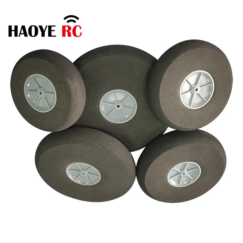 Haoye 2 sztuk/partia wysokiej jakości koła samolotu Diamete25/30/40/50/60/70/80/90/100/110mm RC Model koła gąbkowe opona podwozie