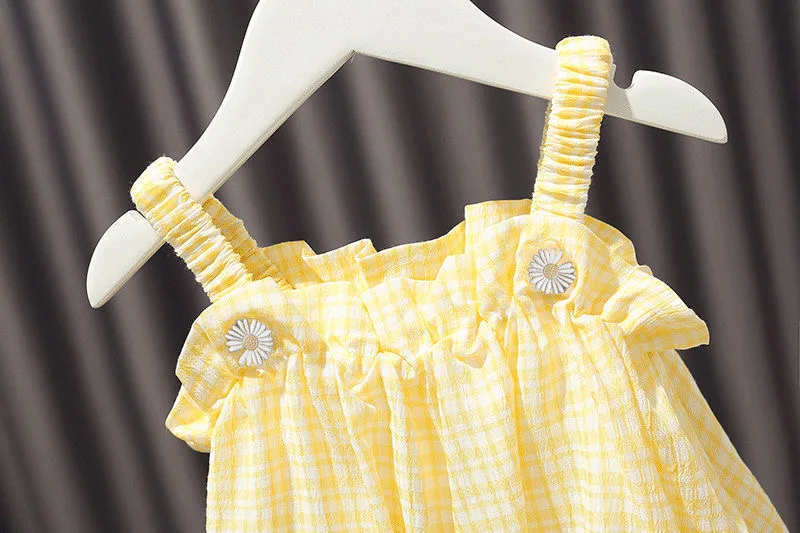 Mädchen-Outfit-Set 2026 Sommer-Kleidungssets Hohles Spitzen-Set Baby Lässiges Ärmelloses T-Shirt+Shorts Kinderkleidungssets Babykleidung – Detail 31