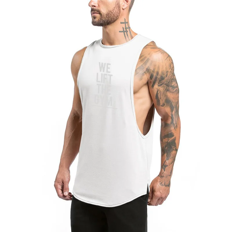 

Mens Gym Clothing Casual Workout Muscle Tank Top Sleeveless Sporting Shirt Running Bodybuilding Singlets Cotton Fitness Vest