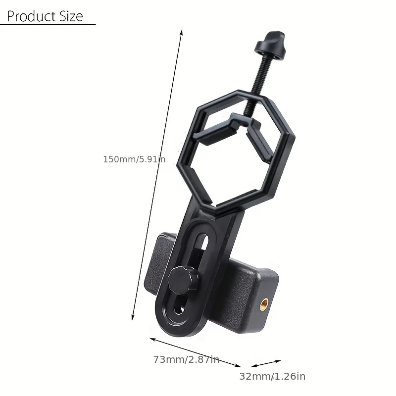 Cell Phone Adapter With Spring Clamp Mount Monocular Microscope Accessories Adapt Telescope Mobile Phone Clip Accessory Bracket
