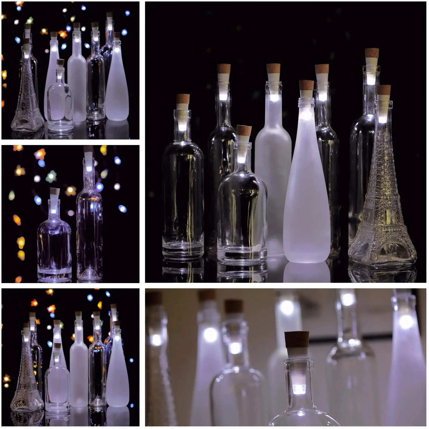 Mini lampes à vin nickel é écologiques rechargeables, solution d'éclairage verte durable, parfaite pour la fête, nouveau style de vie créatif