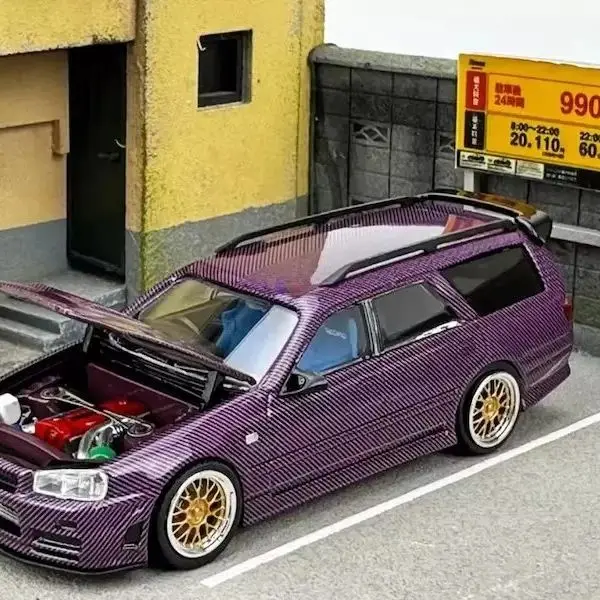 

In theBoxToys Store Stagea (R34) - Purple Carbon - 1:64 Zoom JDM Diecast Model Car Collection Limited Edition