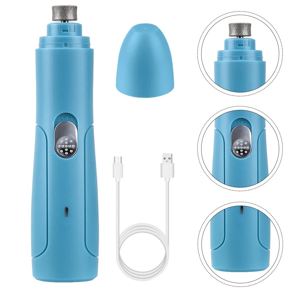 

1Set Electric Pet Nail Trimmer Multifunctional 2in1 Diamond Grinding Head Quiet Low Noise Dog Claw Trimmer Pet Grooming Tool