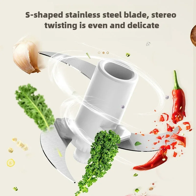 New kitchen multi-function cooking machine wireless electric meat grinder household garlic masher baby food supplement machine