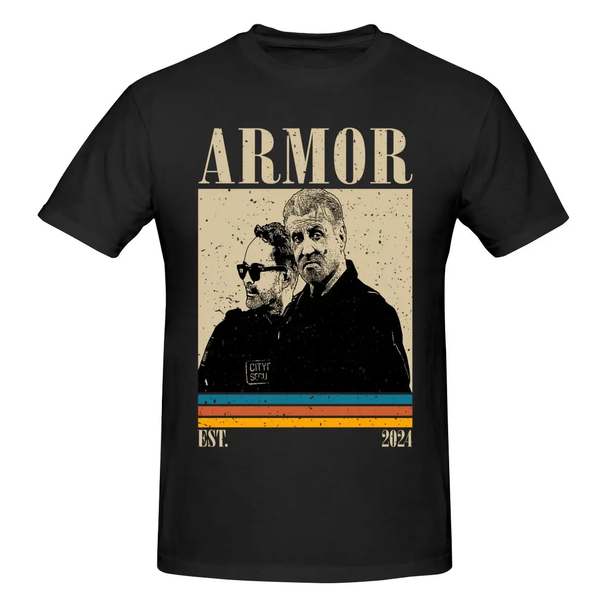 Lustiges Retro Amor 2024 Herren-T-Shirt mit bedruckten Oberteilen sind lockere und schmal geschnittene Damen-T-Shirts