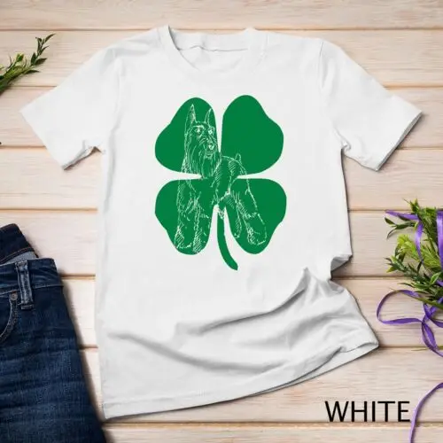 Miniature Schnauzer Green Shamrock Saint Patrick's Day Unisex T-shirt