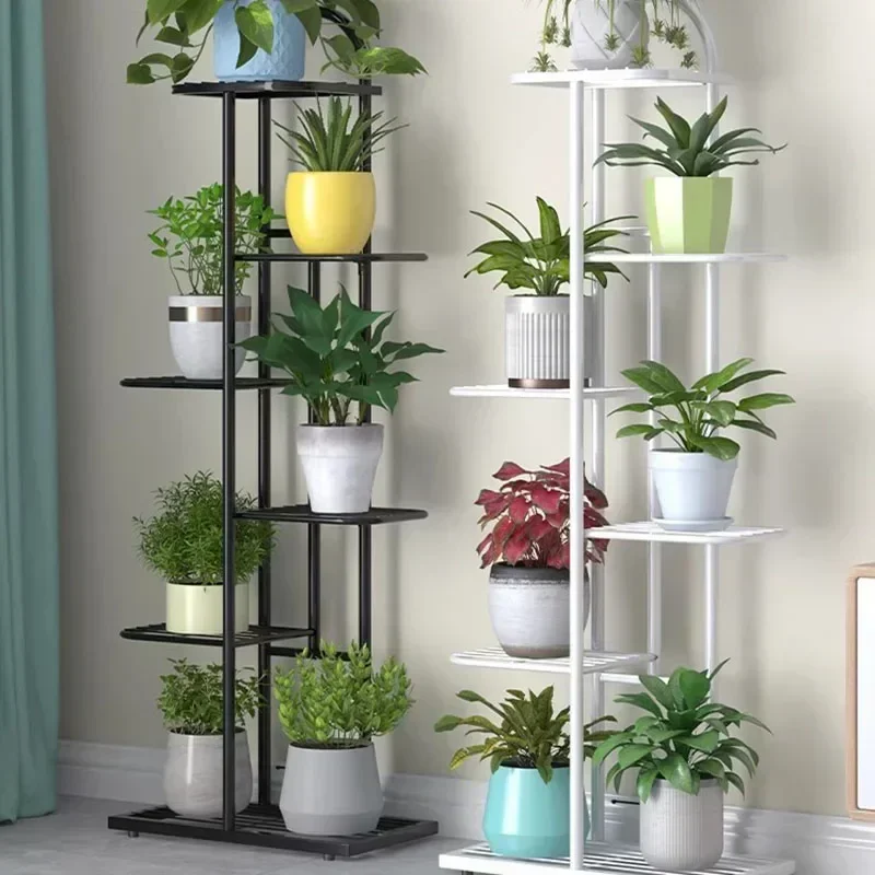 Backdrop Flowers Plant Stand Indoor Adjustable Metal Plant Stand Bedroom Luxury  Plantas Balcony Furniture