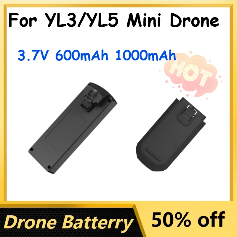 

New 3.7V 600mAh 1000mAh Li-ion Battery for YL3/YL5 Mini Drone Rechargeable Batteries