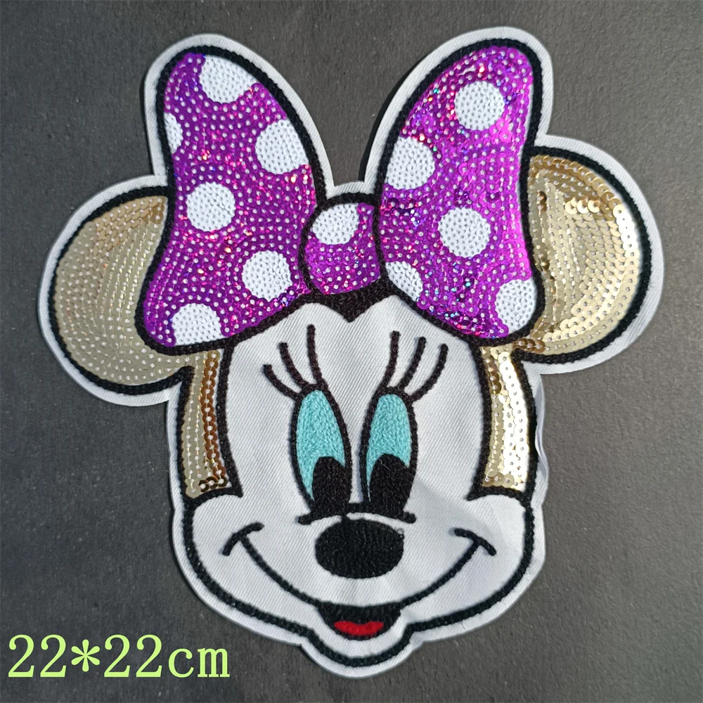 Hot Sale Mickey Mouse Embroidery Patches Clothes Hot Adhesive Patches Ironing Clothes Patches Cartoon Badges Decorative Stickers