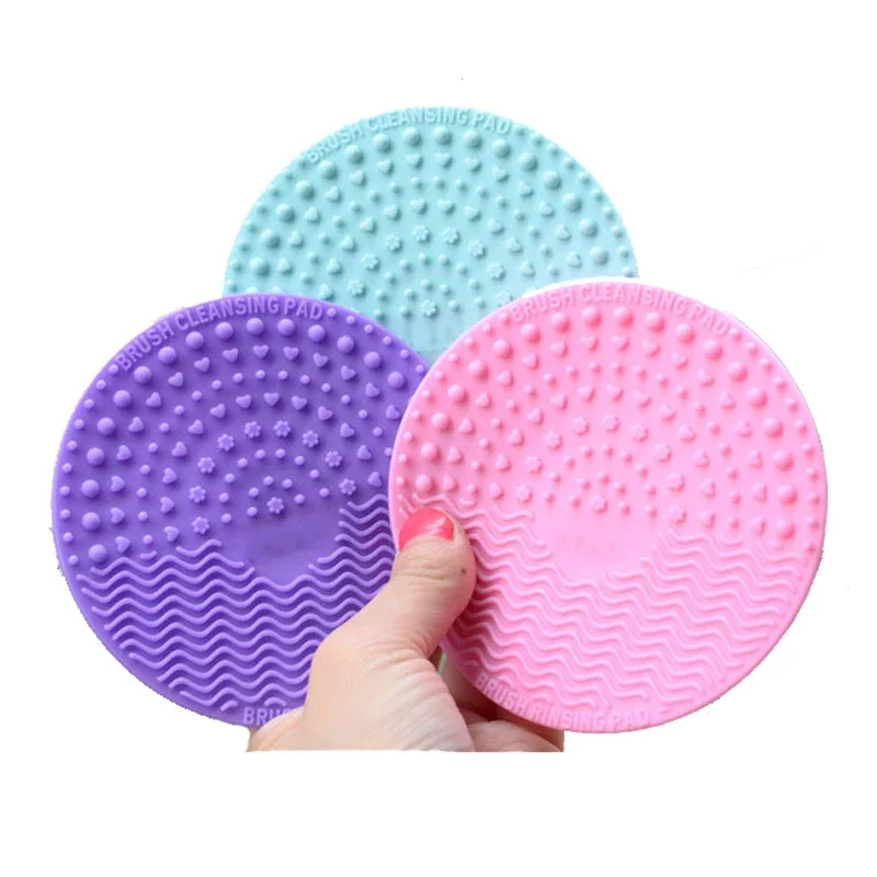 1pcs Silicone Makeup Brush Cleansing Pad Palette Brush Cleaner Cleaning Mat Washing Scrubber Pad Cosmetic Make Up Cleaner Tools