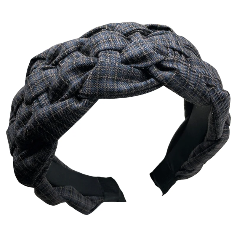Retro Handgewebte Haarspange, Damen-Stirnband mit hohem Schädelkranz, Haaraccessoires, Haarstyling, Gesichtsreinigungs-Stirnband – Detail 6