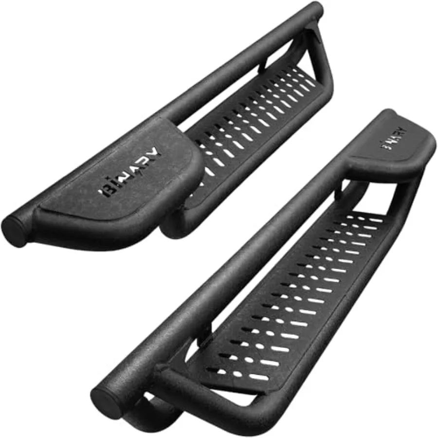 

Running Boards Compatible with 2021-2026 Ford Bronco 2 Door SUV Carbon Steel 6 Inch Two-Stair Side Steps Black Durable Side Ste