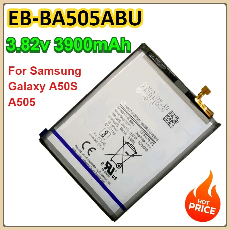 

EB-BA505ABU 3900mAh Rechargeable Battery for Samsung Galaxy A50s A505 Replacement Lithium-ion Mobile Phone Battery