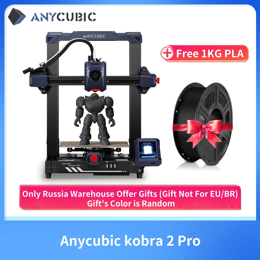 Newest ANYCUBIC Kobra 2 Pro 500mm/s Maximum Printing Speed High Power Dual Core LeviQ 2.0 Auto Leveling FDM 3D Printer