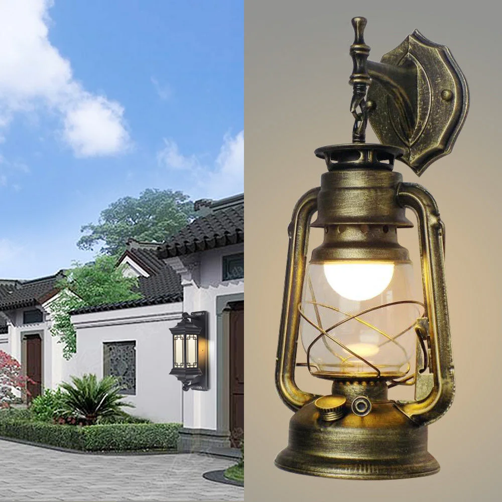 

Outdoor Vintage Wall Lamp Exterior Wall Porch Light Wall Lantern Lamp Porch Lighting Lantern Lamp Retro Wall Sconce Light E27