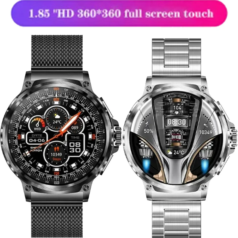 2024 New 1.85 inch Smart Watch Women Heart Rate Monitor IP67 Waterproof Men Fitness Tracker For Meizu Samsung S20 FE Honor X50i