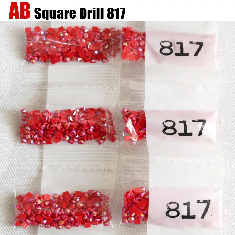 HOMFUN AB Square Drill DIY Diamond Painting Accessory Rhinestone Sale Mosaic Colorful Stones Resin Embroidery Gift Making