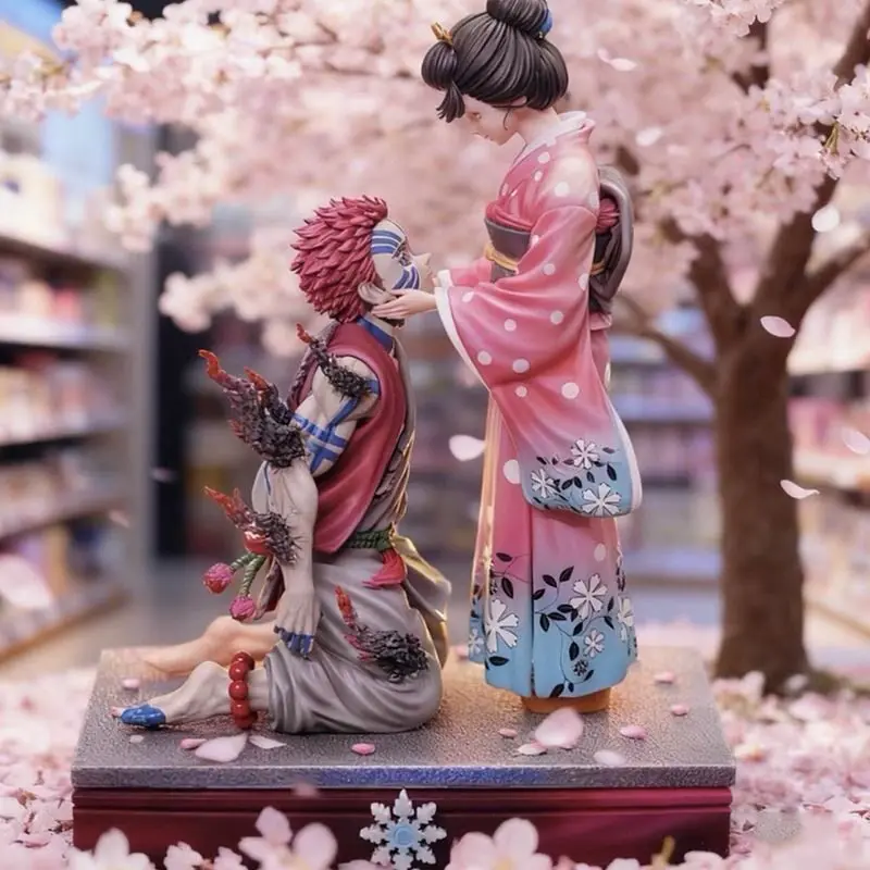 demon-slayer-akaza-koyuki-figure-model-ornament-27cm-gk-popart-anime-cherry-blossom-periphery-scene-desktop-collectible-gift
