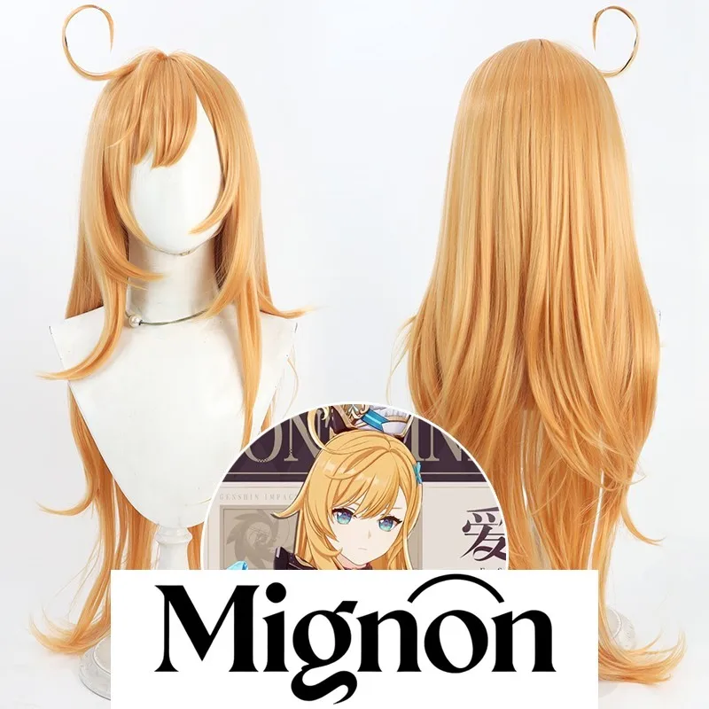 

Genshin Impact Escoffier парик для косплея золотисто-желтые многослойные шипы для кожи головы подарок на Хэллоуин