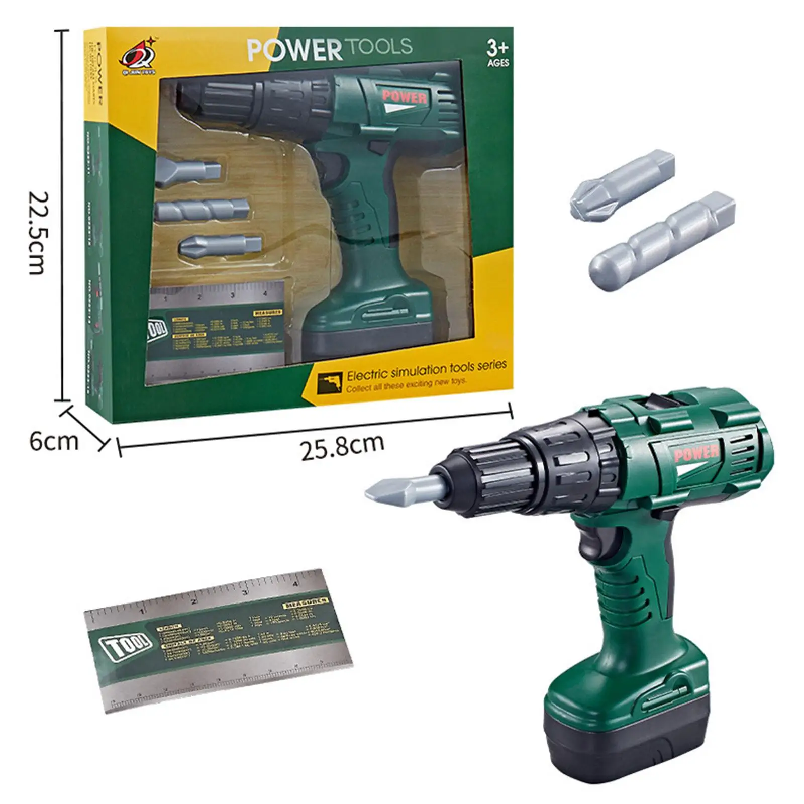 Kid Tool Set Speelgoedkettingzaag voor kinderen Kinderspeelgoed Cadeau, bouwgereedschap, Peuters Gereedschapsset Elektronische kettingzaagspeelgoed voor jongens en kinderen
