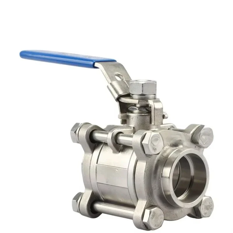 

Stainless steel 3-piece industrial ball valve socket welding sanitary welding ball valve with handle