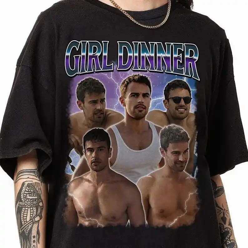 

Vinateg Theo James Girl Dinner T-Shirt, Retro Theo James Shirt, Resort Graphic Tee, Movie Bootleg Shirt