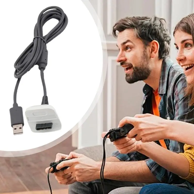 Câble de charge gris pour manette de jeu, chargeur convivial, poignée de contrôleur