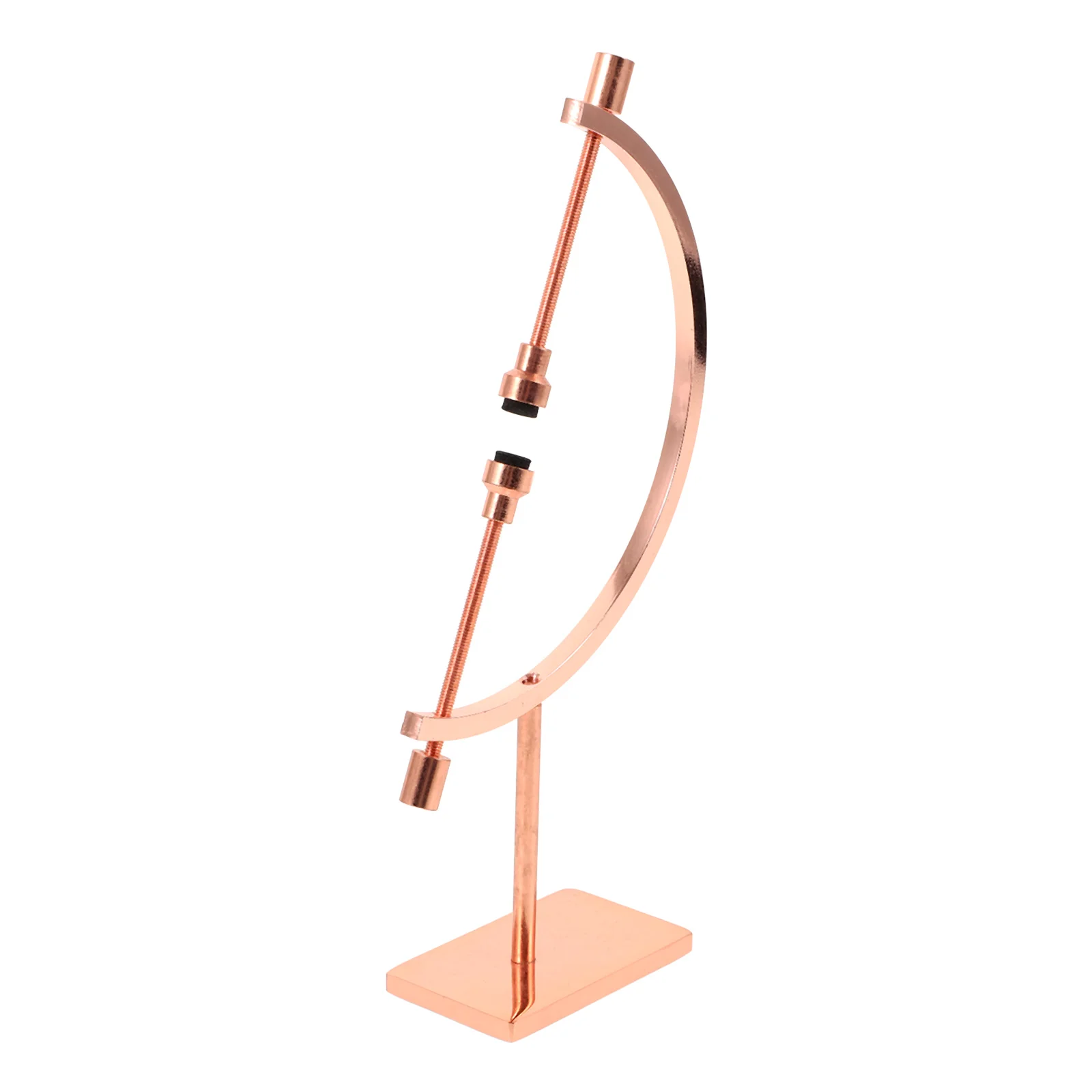 

Copper Plated Crystal Ball Stand Rose Gold Small Size Rust Resistant Metal Sphere Holder Adjustable Display