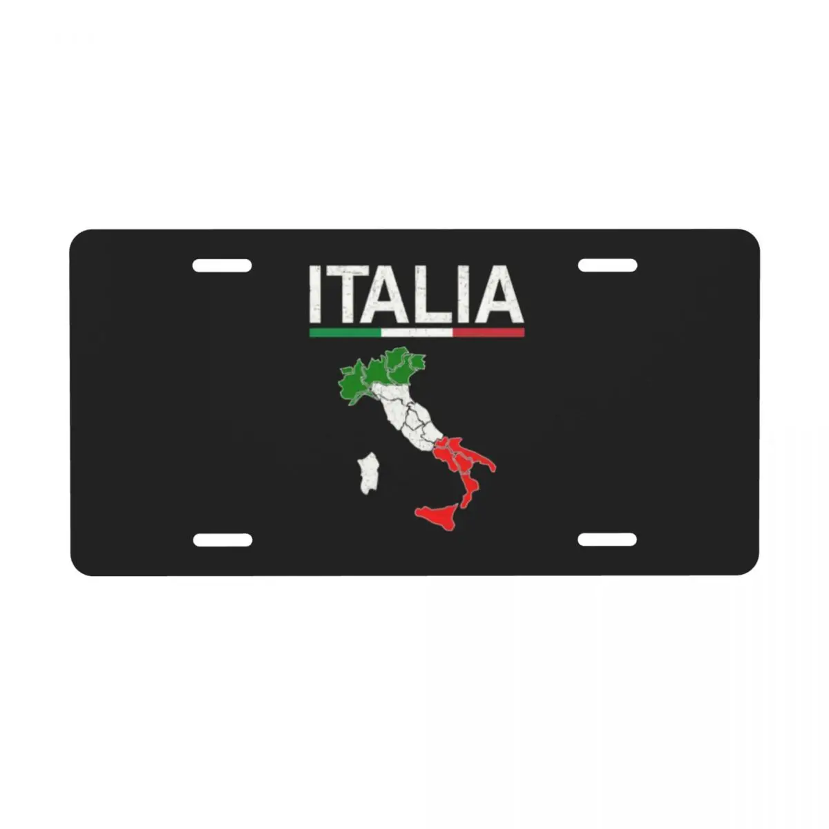 Italy Flag Italian Map License Plate Cover Customized Patriotic Pride Decoration Vanity Tag Aluminum Metal License Plate Sign