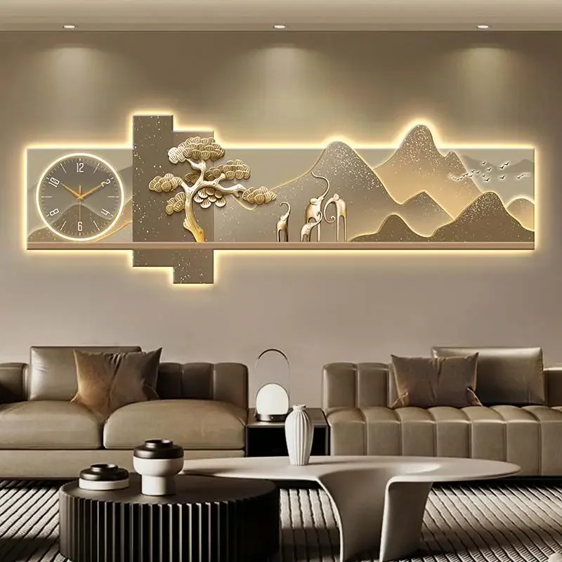home decor Watch decor items Wall clock living room luxury pictures wall decoration posters decorative painting room decoration