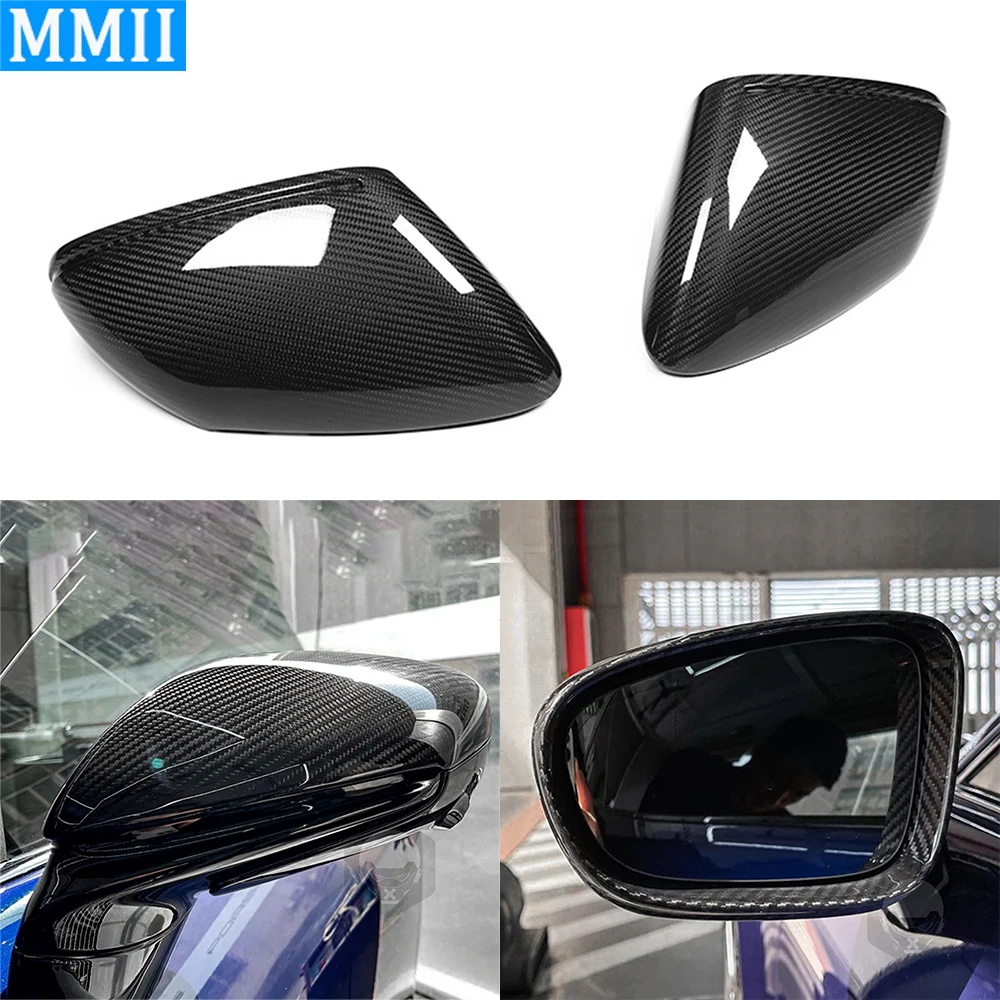 

For Porsche 911 Targa Carrera 992 Taycan 9J1 2019-2023 Carbon Fiber Replace Mirror Cap Cover Trim Car Retrofitting Accessories