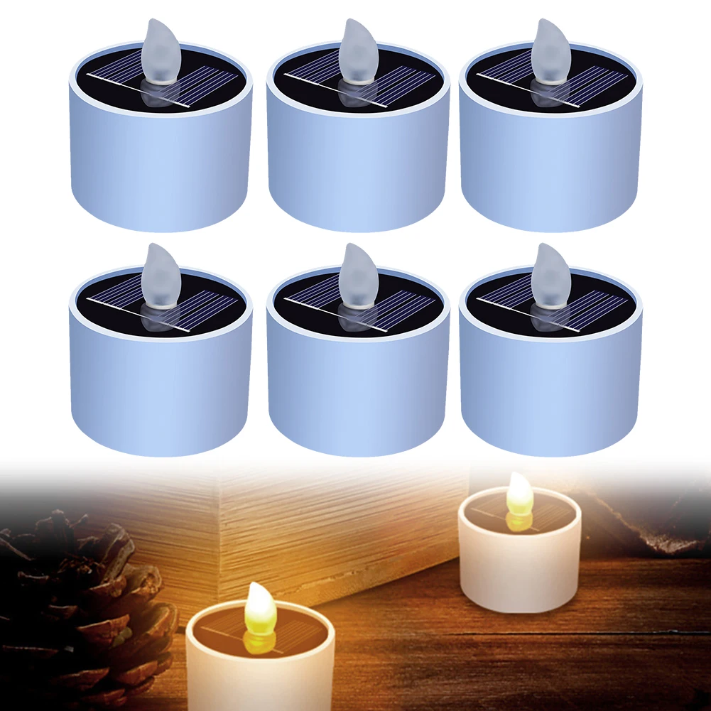 

Outdoor Solar Tea Lights Flameless LED Candle IP44 Waterproof Solar Flameless LED Tea Light Candles for Party Garden Home Decor