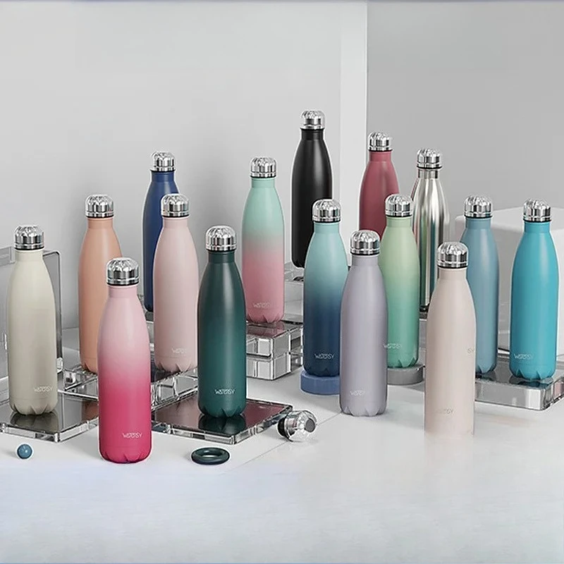 500ML Stainless Steel Thermos Mug Sports Water Bottle Cold and Hot Thermal Cups Vacuum Travel Tumbler Mug Thermal Bike Bottle