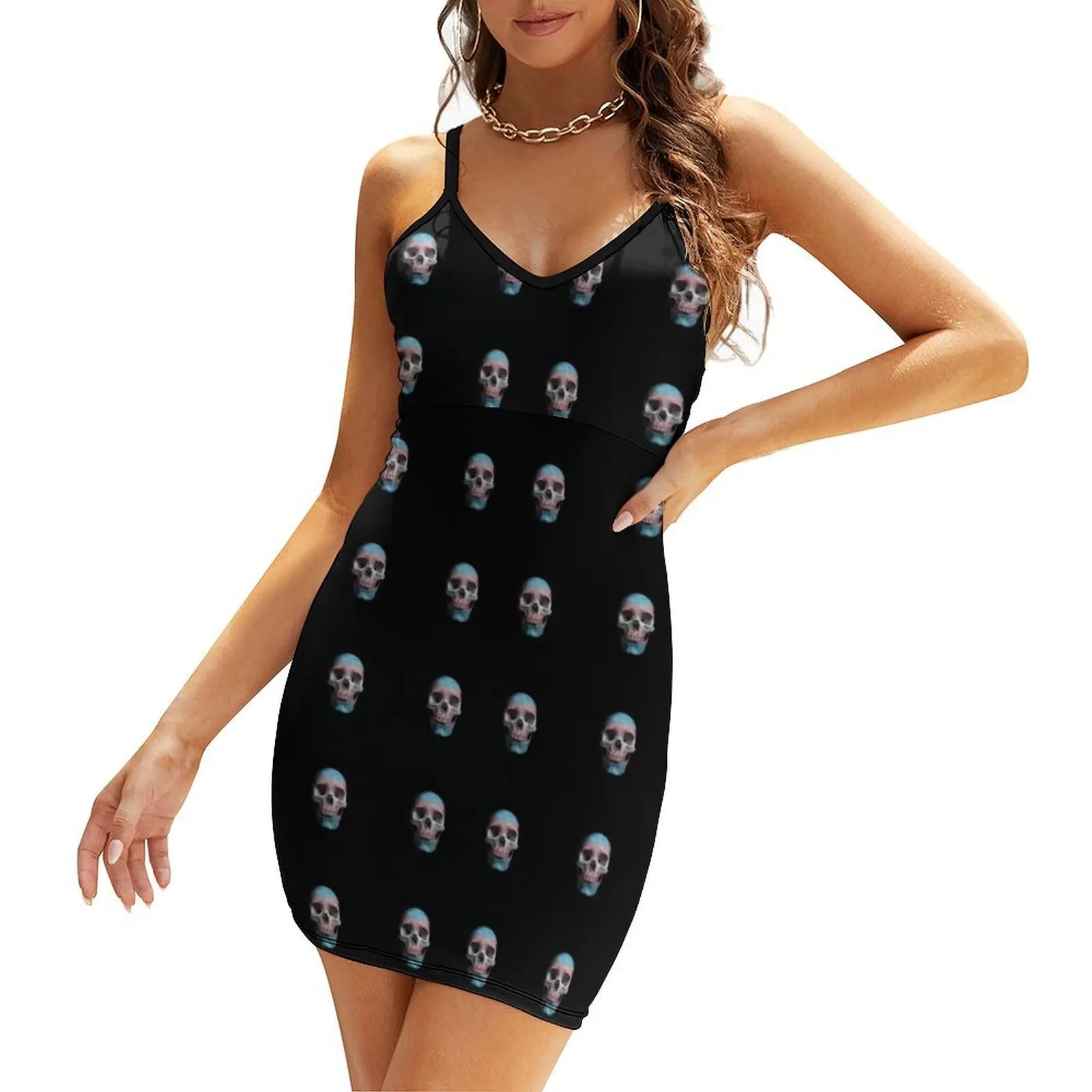 

skull 4 Sling Dress dress for women 2025 Women dresses summer Woman clothing Dance dresses